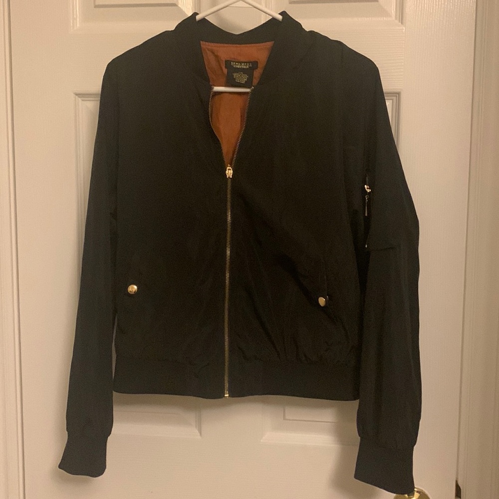 Black bomber jacket
